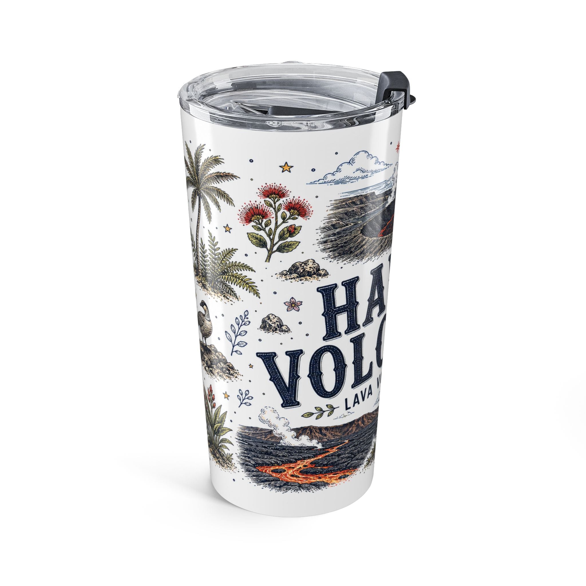 Hawaii Volcanoes National Park 20oz Tumbler | Hawaii Big Island Lava Volcano Gift | Insulated Stainless Steel Travel Cup