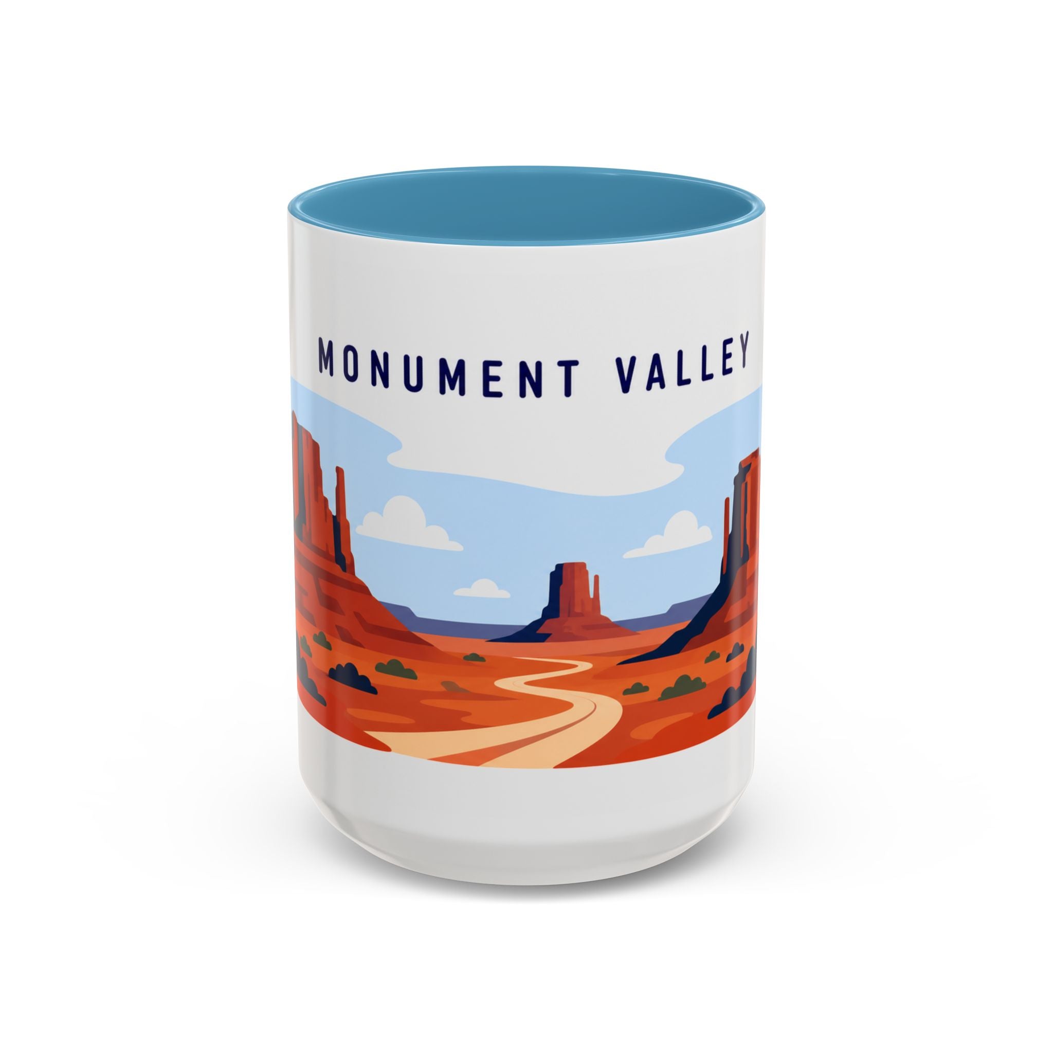 Monument Valley Coffee Mug | Travel Destination Souvenir Gift | Accent Color Ceramic 11oz 15oz