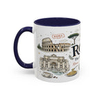 Rome Coffee Mug | Italy Souvenir Travel Gift | Accent Color Ceramic 11oz 15oz