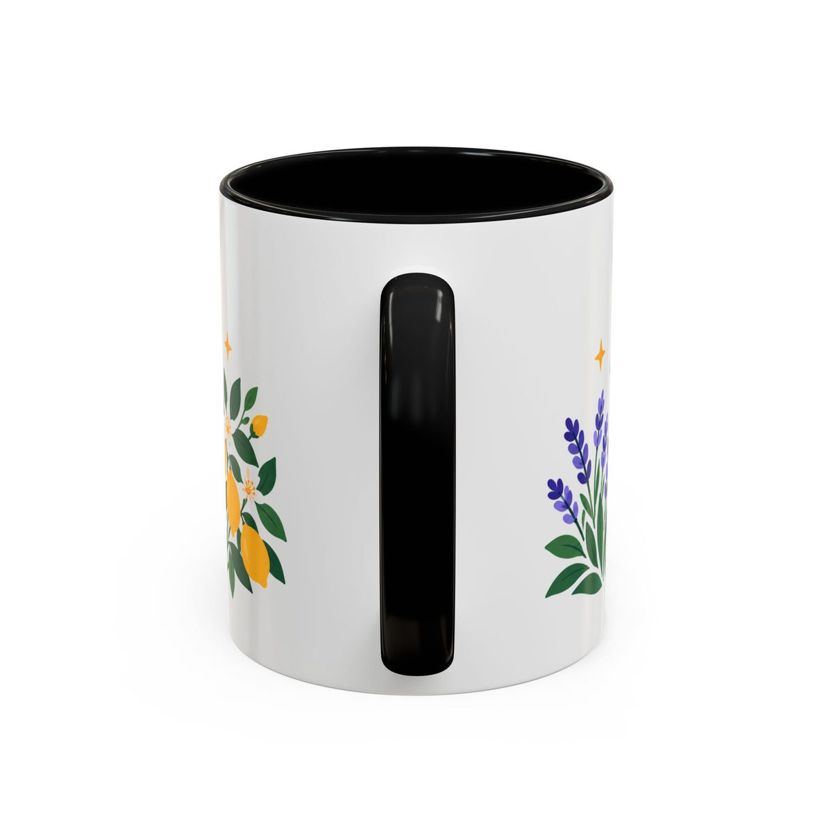 Gemini Zodiac Coffee Mug | Twins and Floral Design | Astrology Birthday Gift | 11 oz 15 oz Ceramic Accent Mug