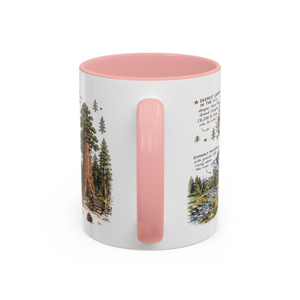 Kings Canyon National Park Coffee Mug | California Sierra Nevada Sequoia Gift | Accent Color Ceramic 11oz 15oz