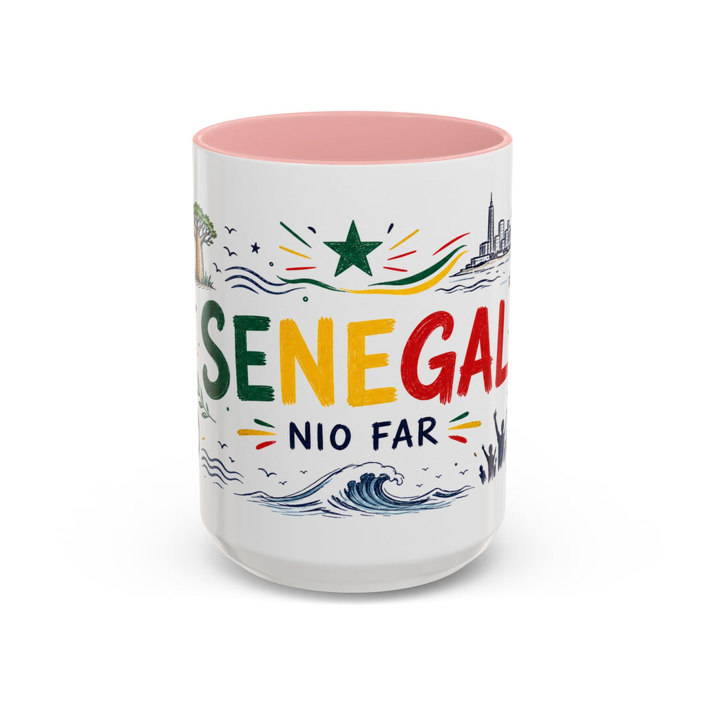 Senegal Soccer Coffee Mug | World Cup Fan Gift | Accent Color Ceramic 11oz 15oz Match Day Cup