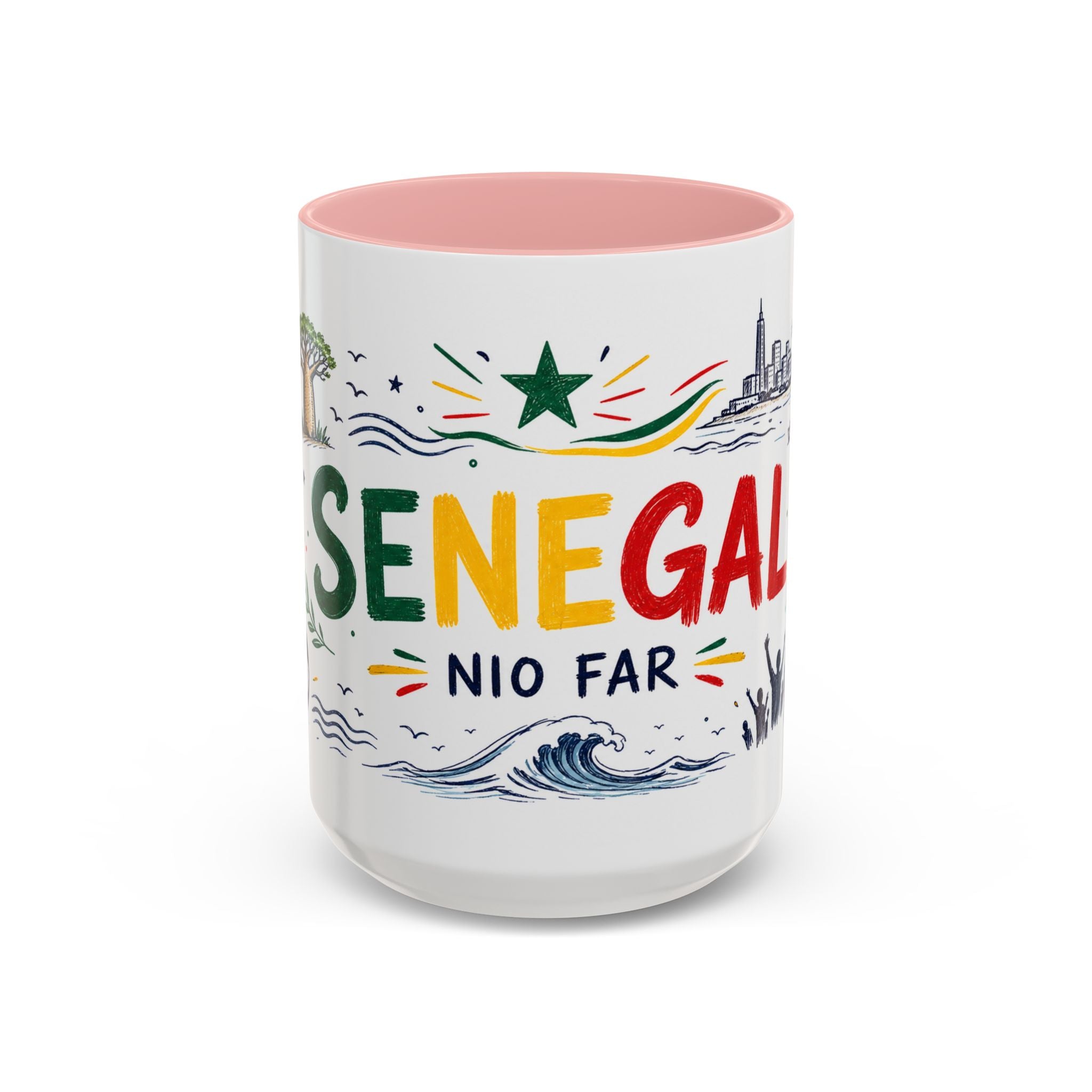 Senegal Soccer Coffee Mug | World Cup Fan Gift | Accent Color Ceramic 11oz 15oz Match Day Cup