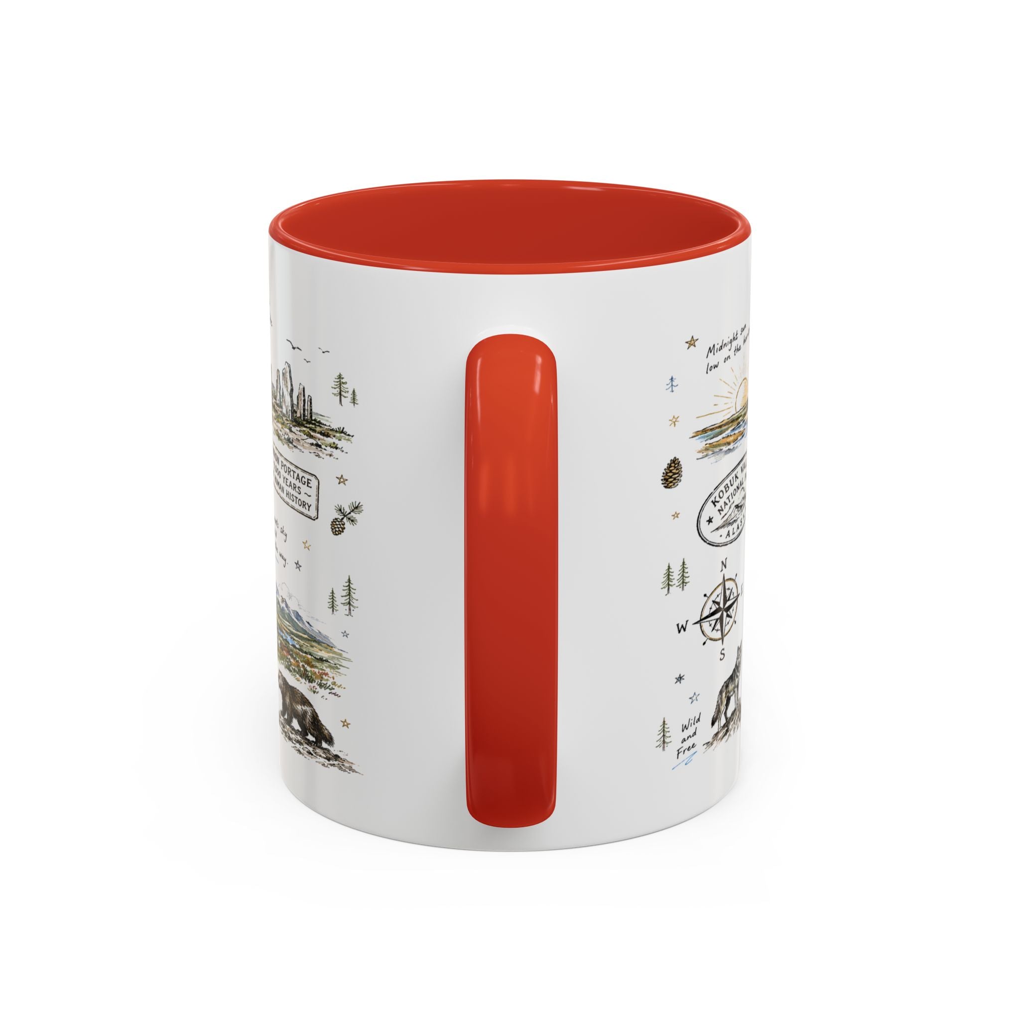Kobuk Valley National Park Coffee Mug | Alaska Arctic Sand Dunes Gift | Accent Color Ceramic 11oz 15oz