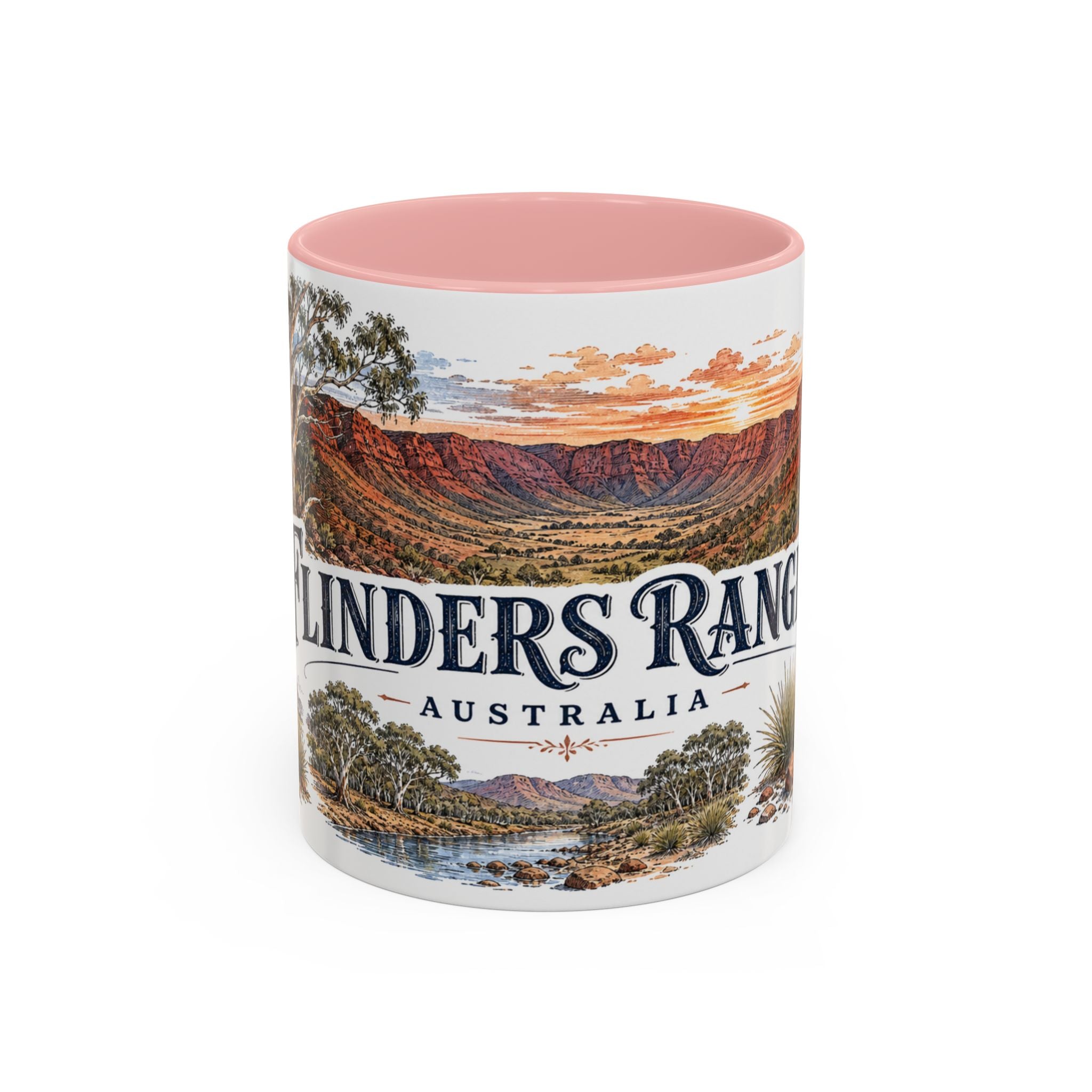 Flinders Ranges Mug, Australia Travel Souvenir, Bucket List Gift, Accent Ceramic Coffee Mug 11oz 15oz