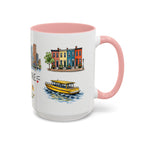 Baltimore Illustrated Travel Mug | City Souvenir Accent Coffee Mug | 11oz 15oz Ceramic Cup