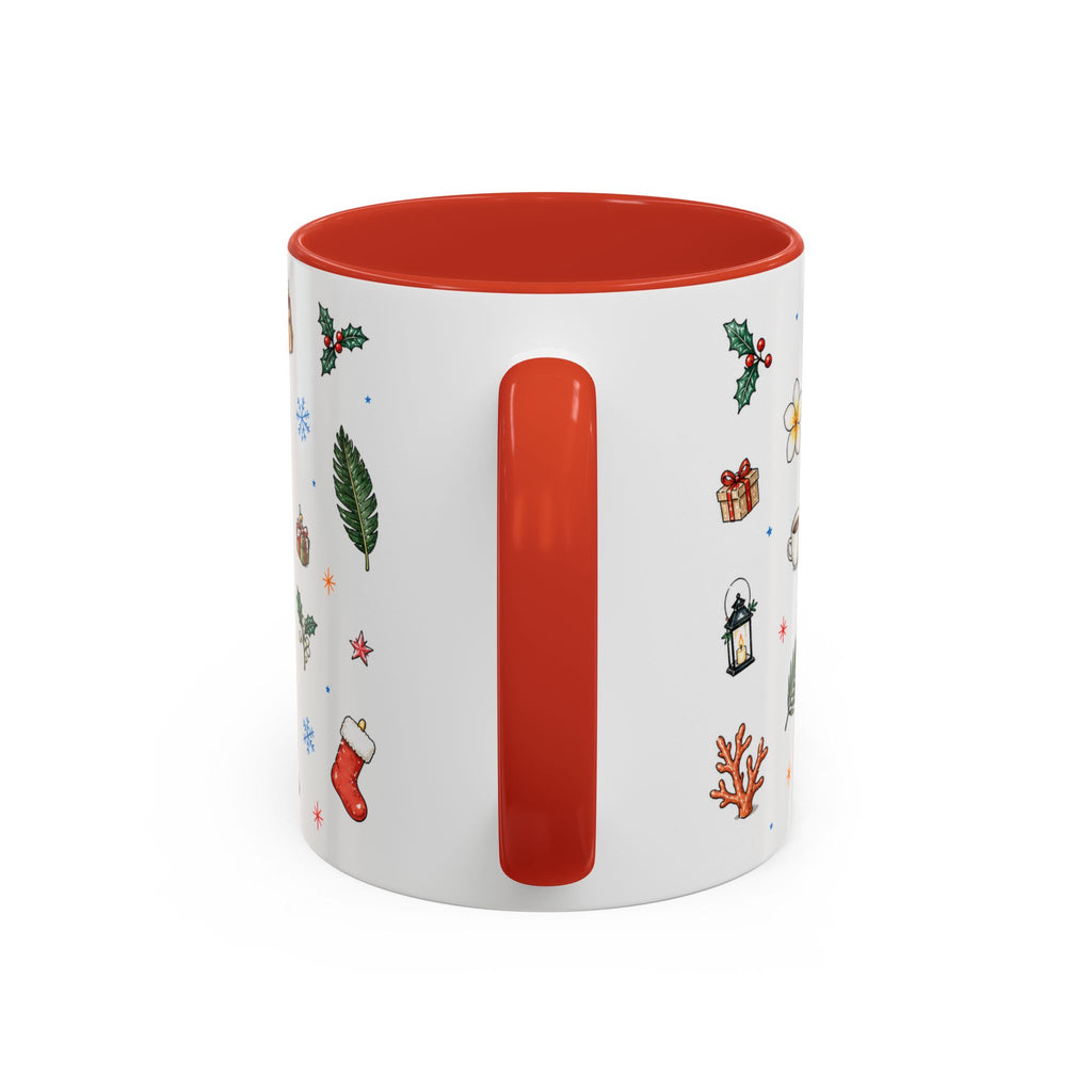Honolulu Christmas Mug | Watercolor City Souvenir | Ceramic Coffee Cup (11oz 15oz)