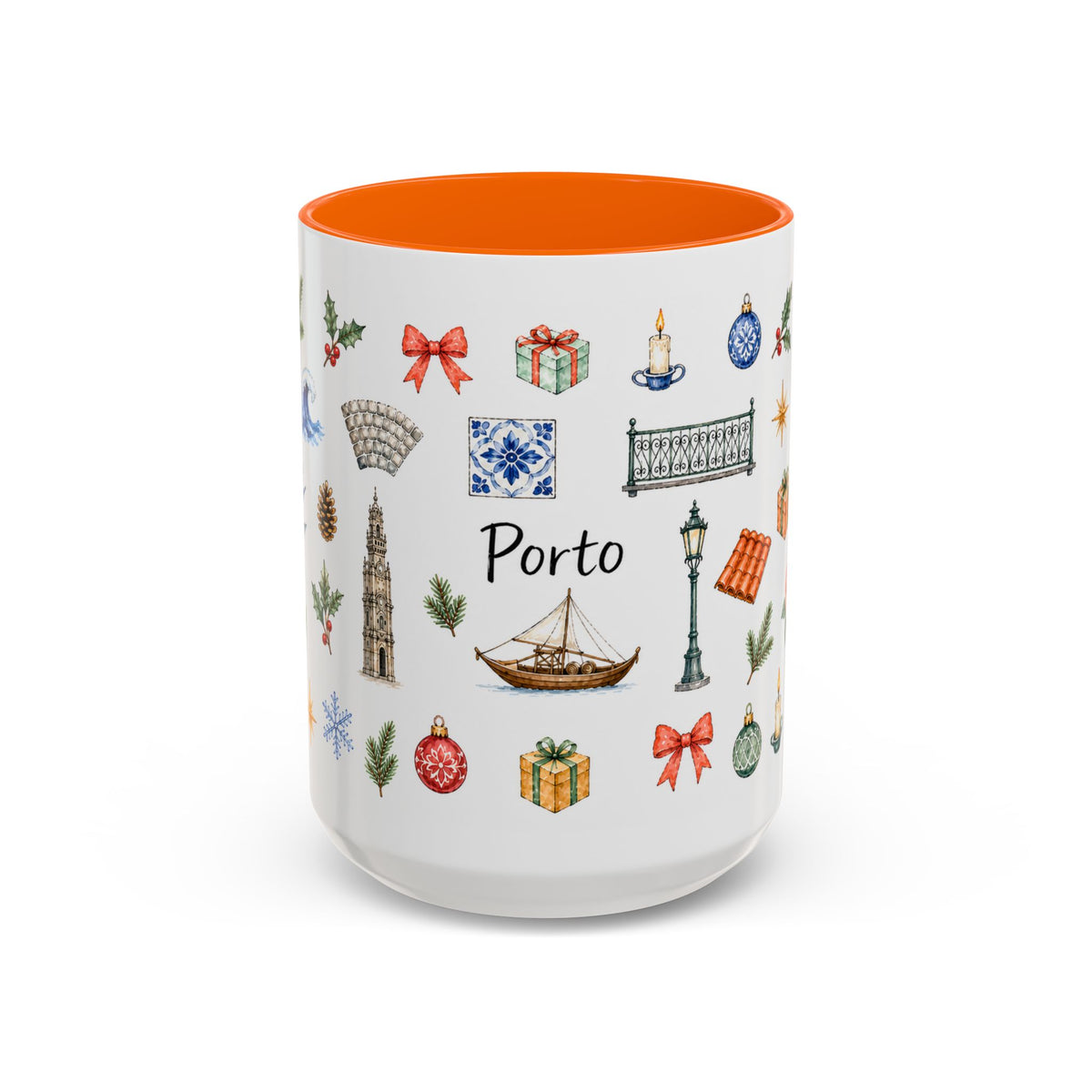 Porto Christmas Mug | Watercolor City Souvenir, Travel Gift (11oz/15oz)