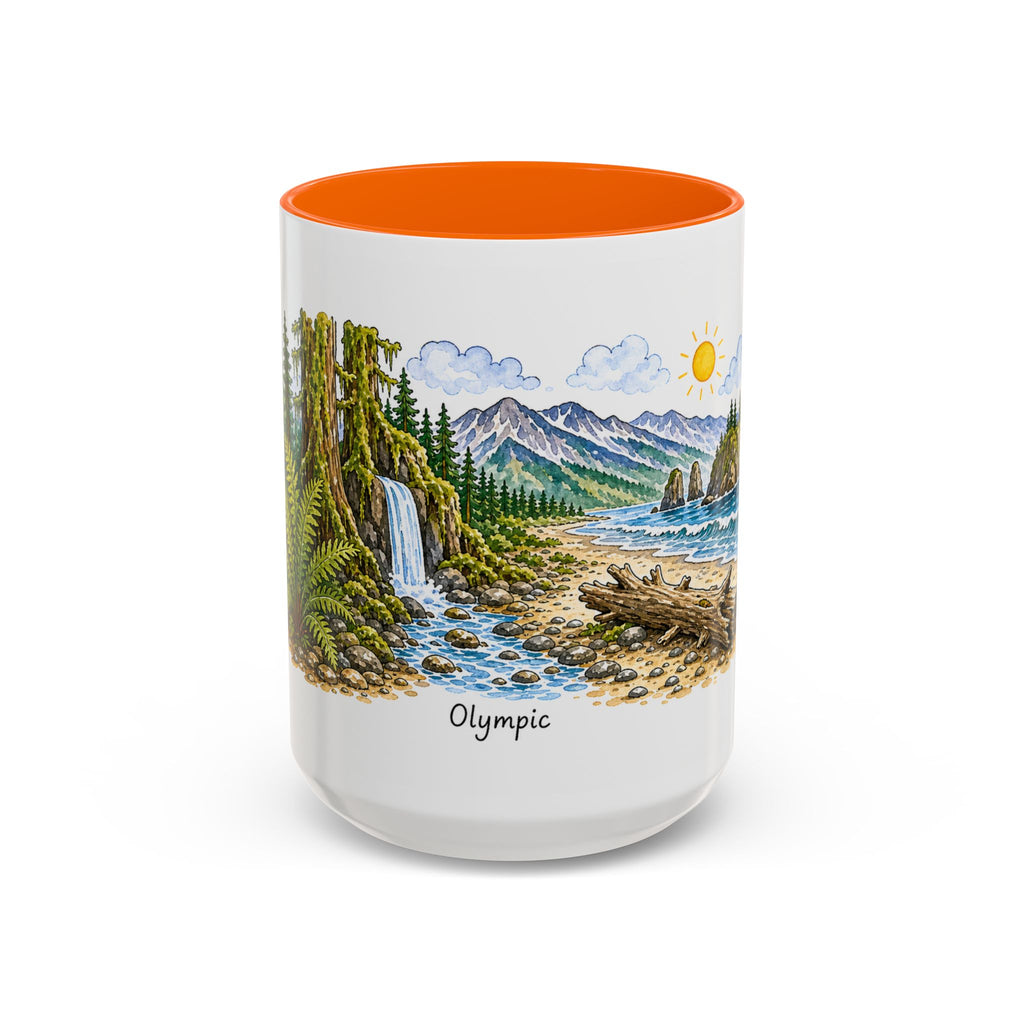 Olympic National Park Mug | US Travel Souvenir Accent Coffee Mug | 11oz 15oz Ceramic Cup
