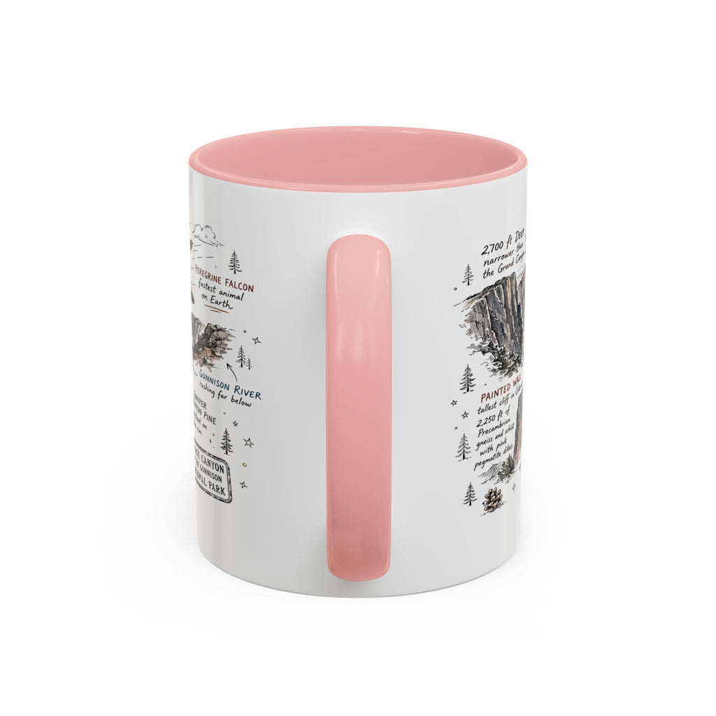 Black Canyon of the Gunnison National Park Coffee Mug | Colorado Deep Canyon Hiking Gift | Accent Color Ceramic 11oz 15oz