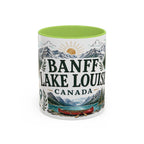 Banff Lake Louise Coffee Mug | Travel Destination Souvenir Gift | Accent Color Ceramic 11oz 15oz