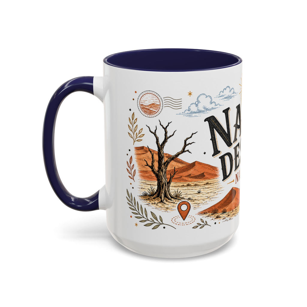 Namib Desert Coffee Mug | Travel Destination Souvenir Gift | Accent Color Ceramic 11oz 15oz