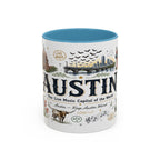 Austin Coffee Mug | Texas Souvenir City Gift | Accent Color Ceramic 11oz 15oz