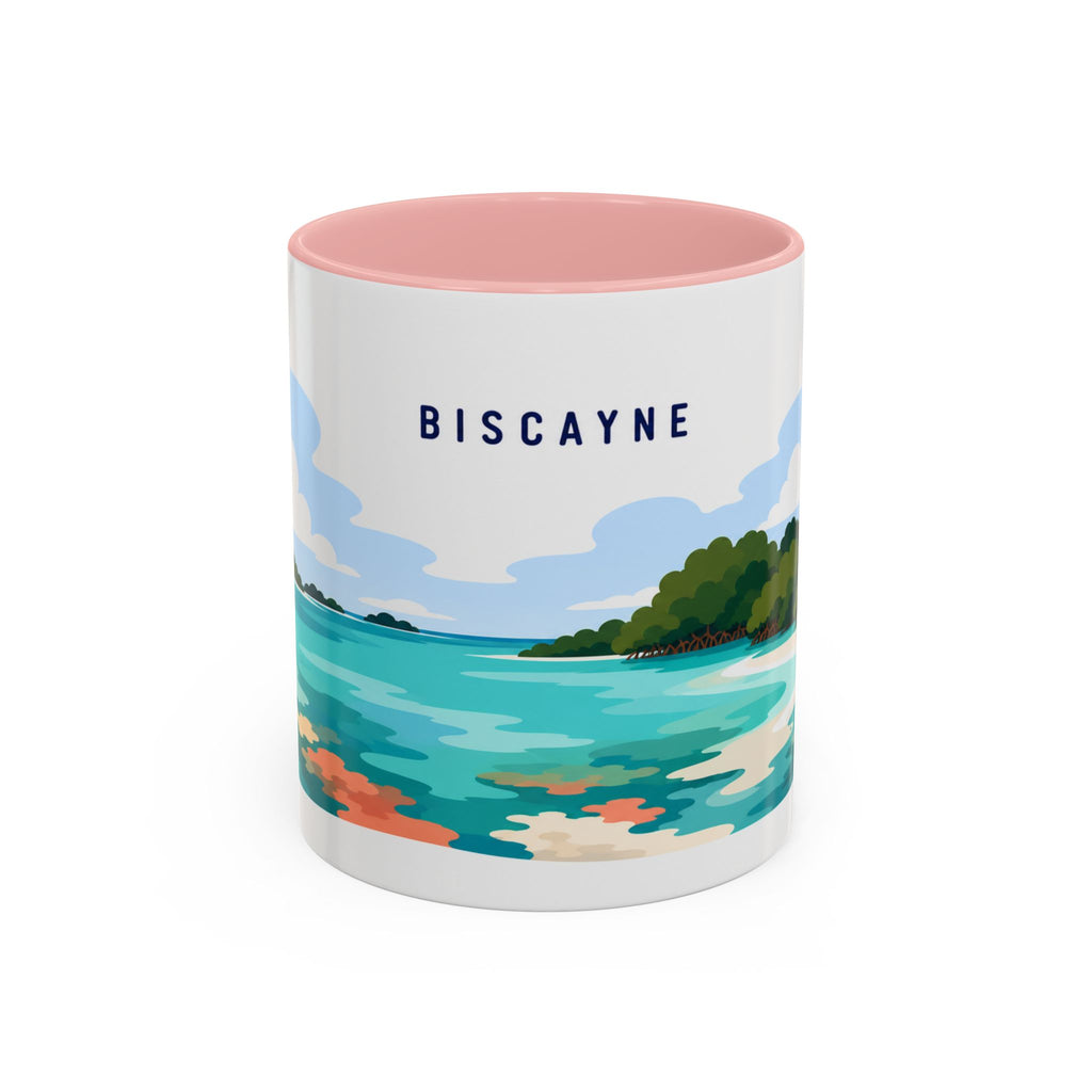Biscayne National Park Coffee Mug | Solid Color Block Park Souvenir | 11oz 15oz Accent Mug