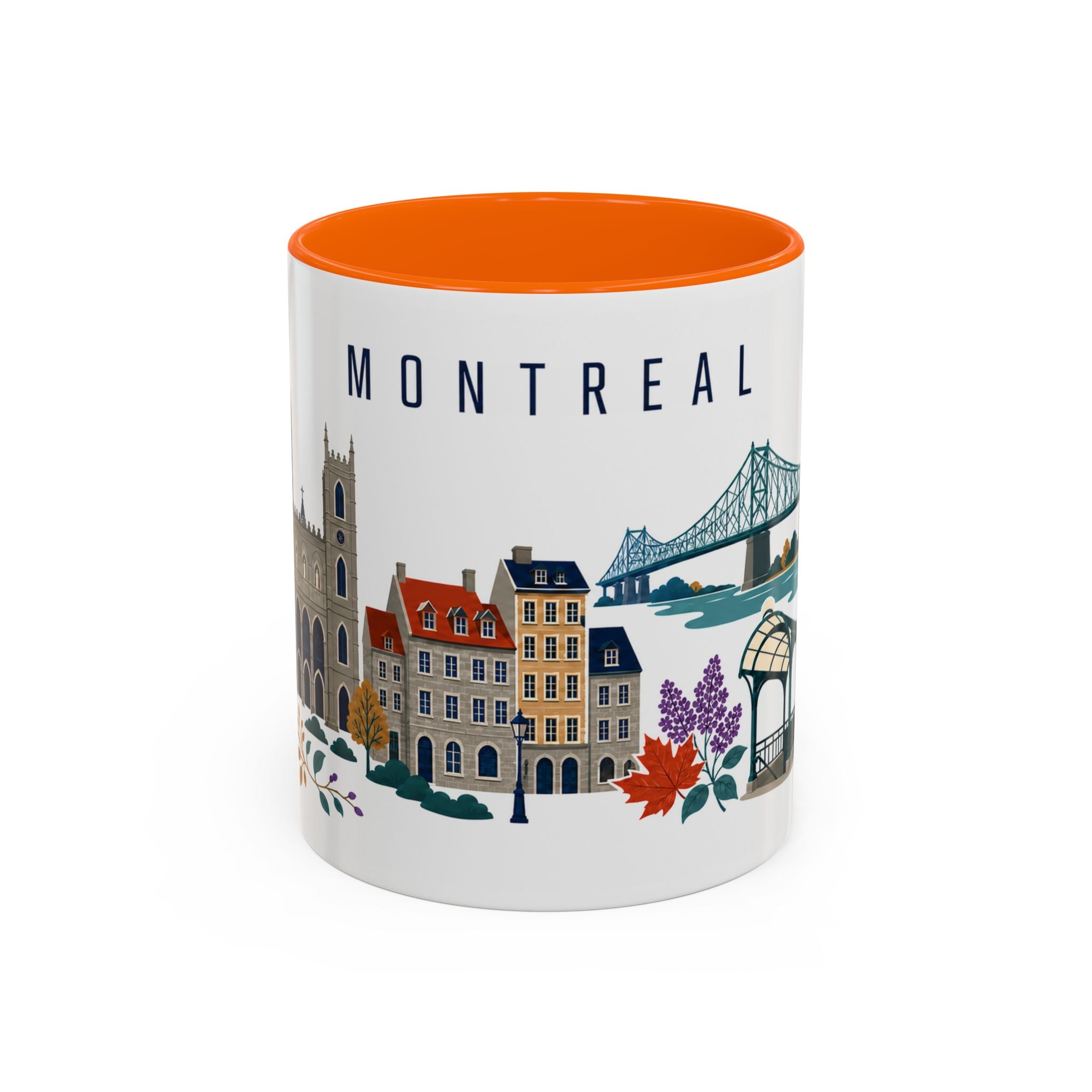 Montreal Coffee Mug | Canada Travel Souvenir | Porcelain Decal City Gift | 11oz 15oz Accent Mug