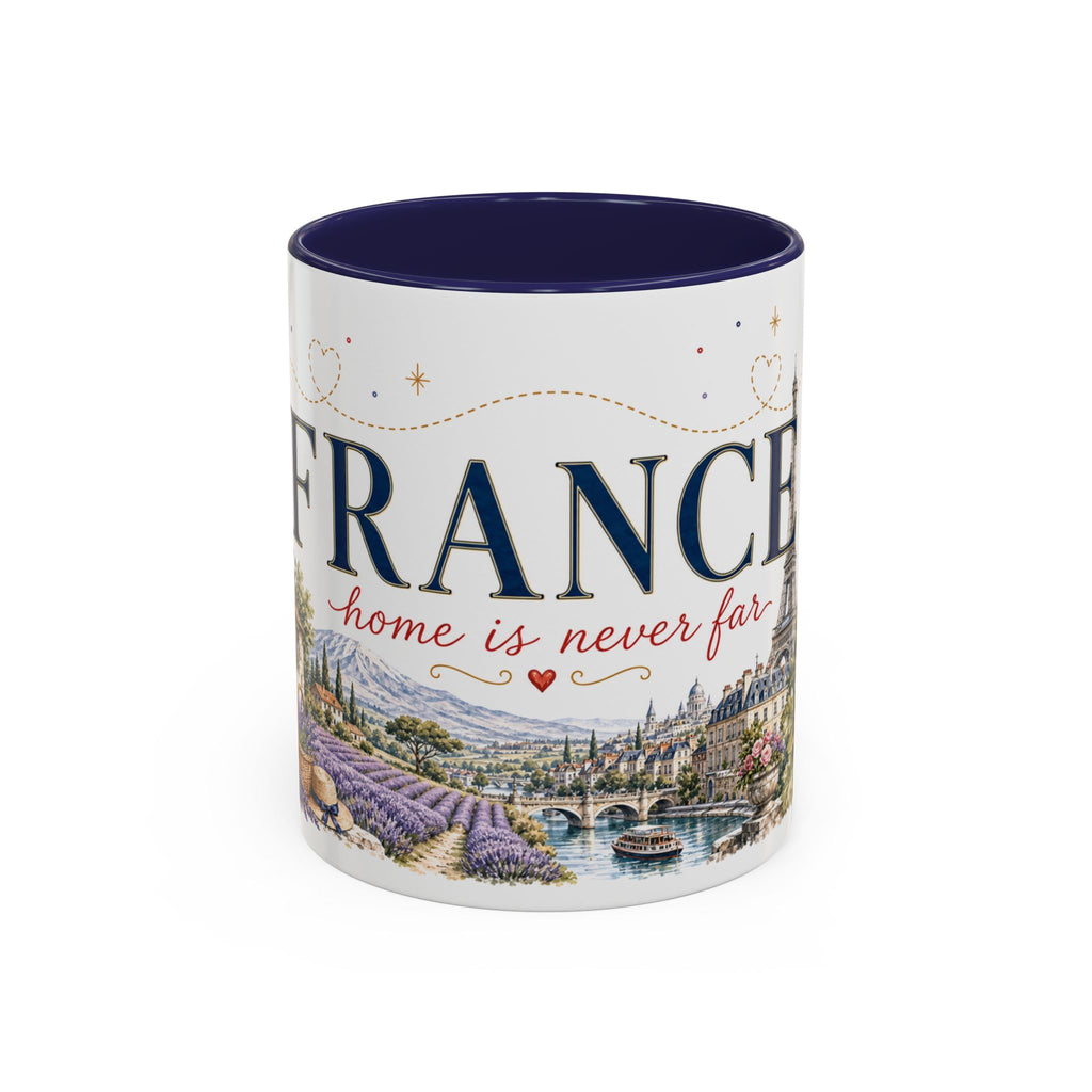 France Home Country Mug | Moving Away Gift | Long Distance Friendship | 11 oz 15 oz Accent Mug