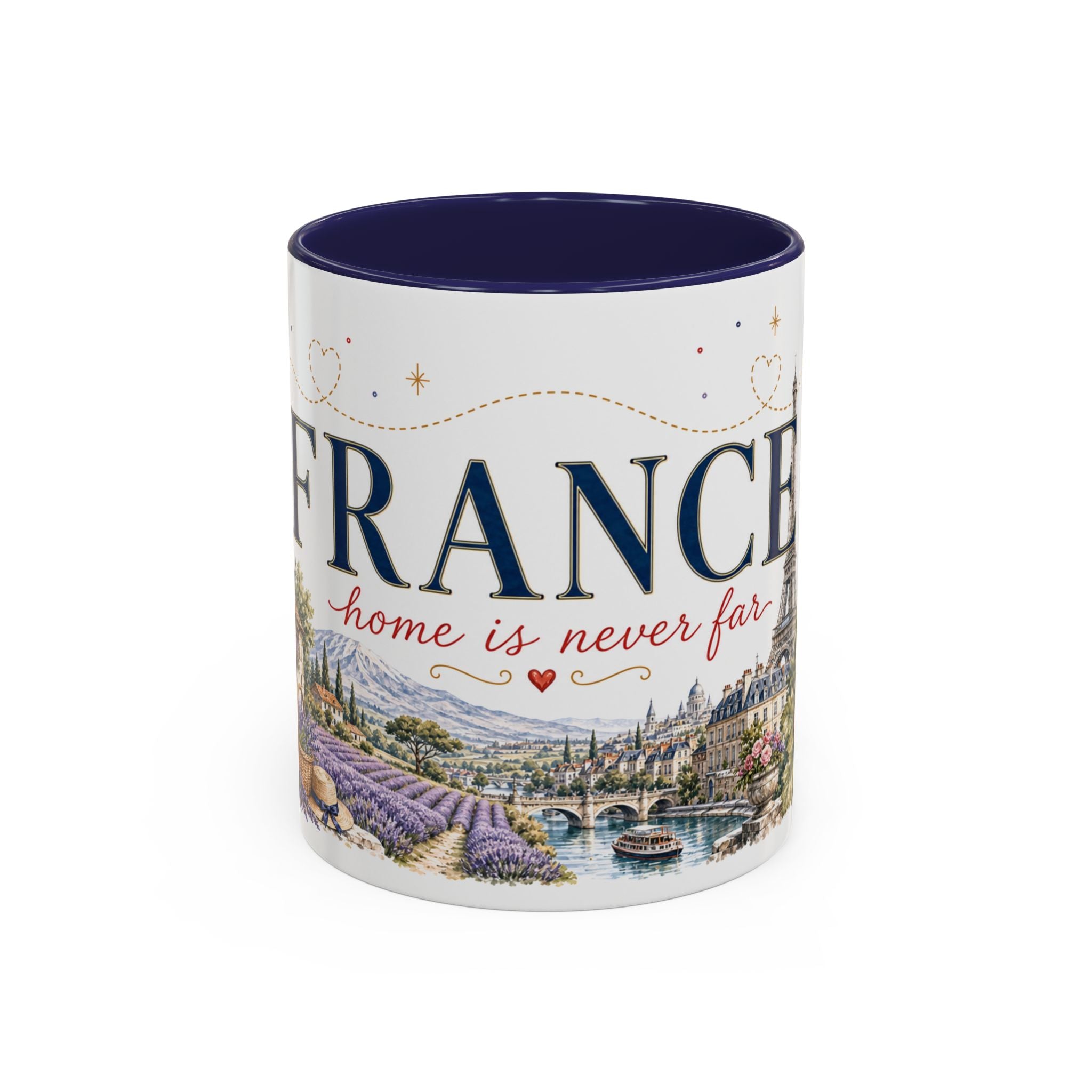 France Home Country Mug | Moving Away Gift | Long Distance Friendship | 11 oz 15 oz Accent Mug