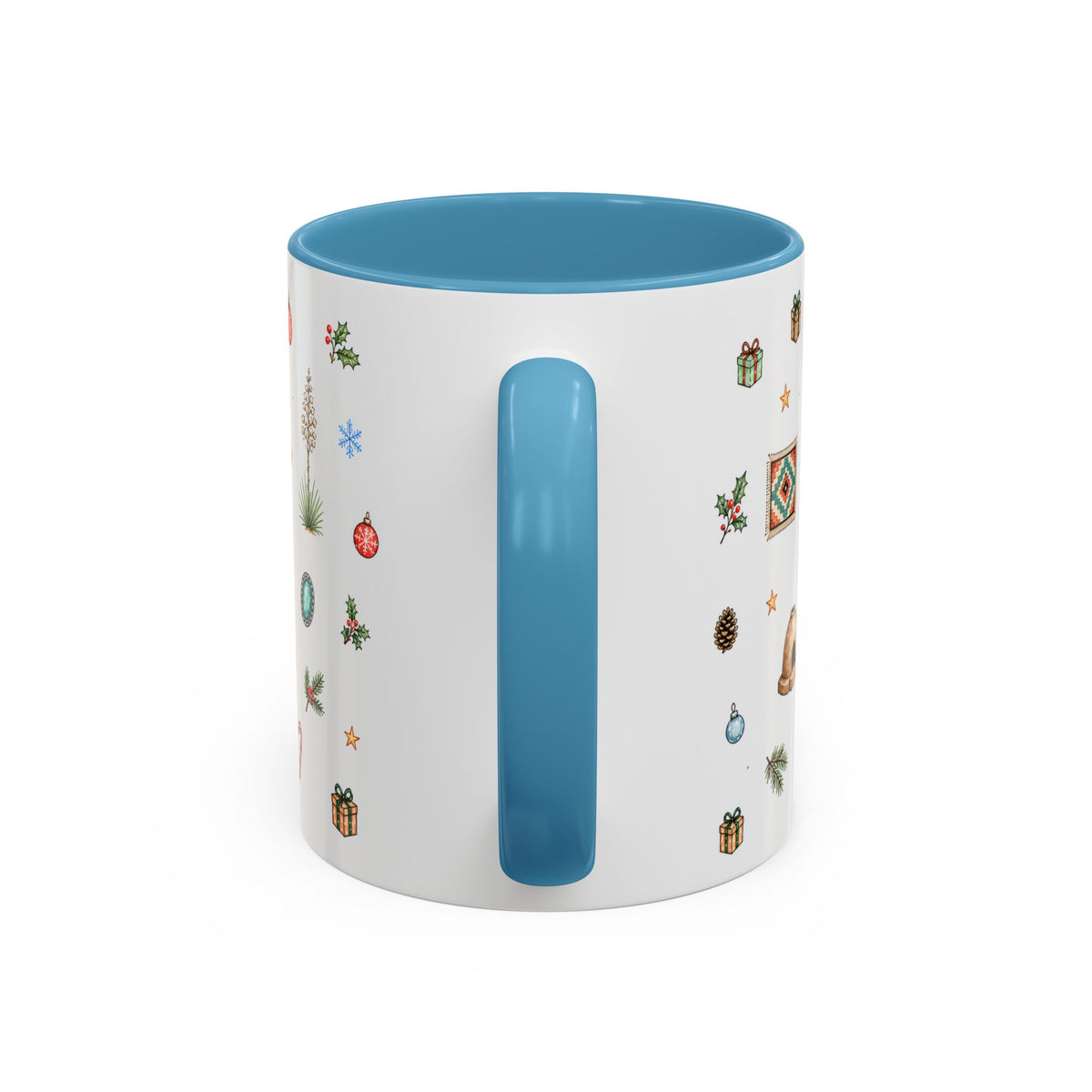Santa Fe Christmas Mug | Watercolor City Souvenir | Ceramic Coffee Cup (11oz 15oz)