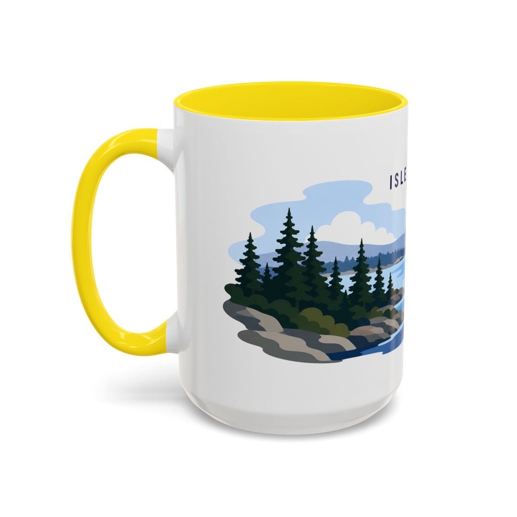 Isle Royale National Park Coffee Mug | Solid Color Block Park Souvenir | 11oz 15oz Accent Mug
