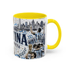 Argentina Soccer Coffee Mug | Soccer Fan Gift | Accent Color Ceramic 11oz 15oz Match Day Cup