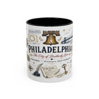 Philadelphia Coffee Mug | Pennsylvania Souvenir City Gift | Accent Color Ceramic 11oz 15oz