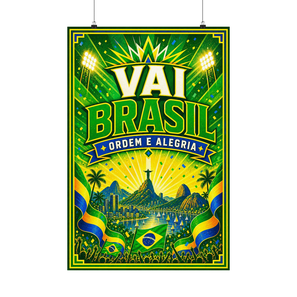 Brazil Soccer Poster | Rally Fan Art Print | 2026 Soccer Wall Decor
