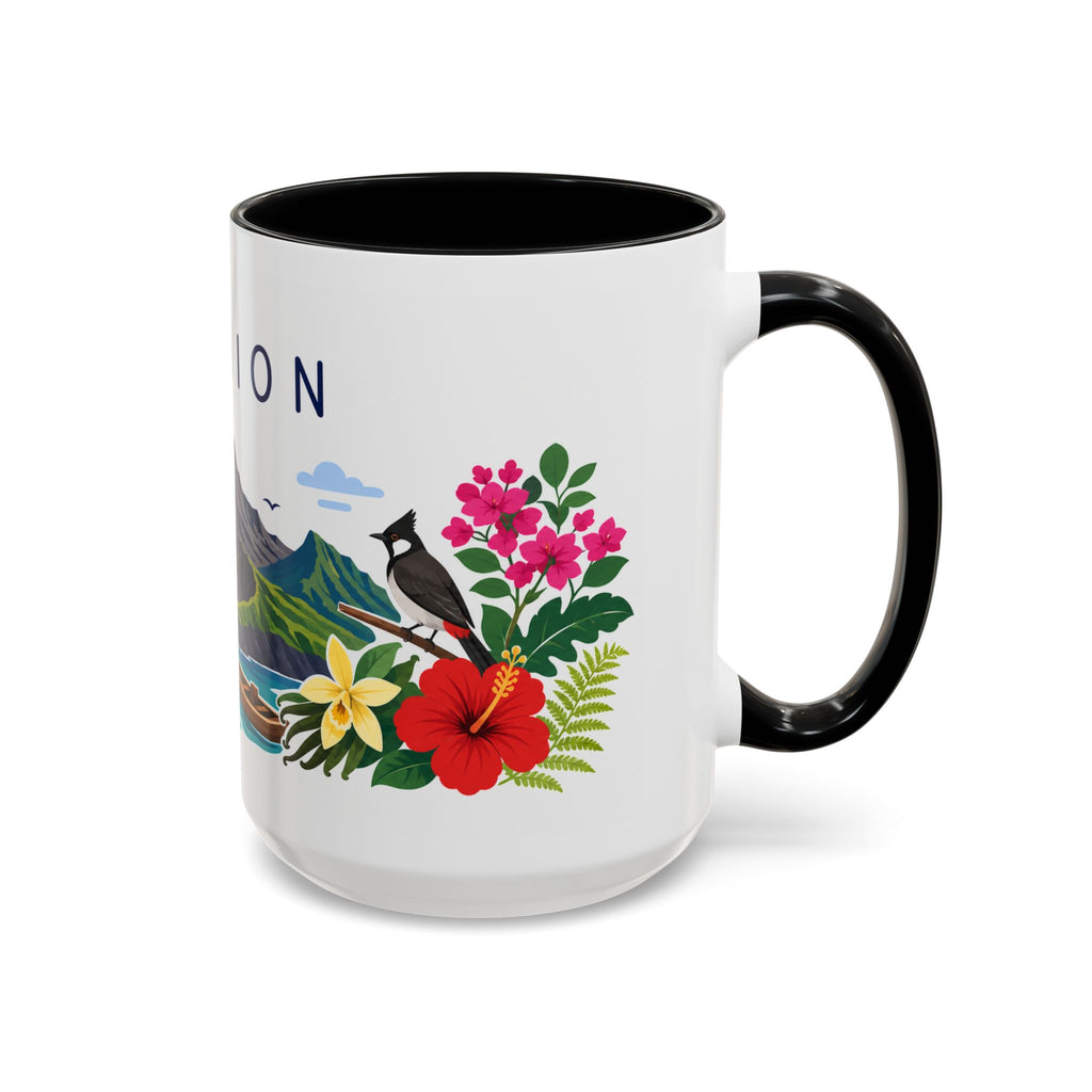 Réunion Coffee Mug | Travel Souvenir Accent Mug | Country Gift Ceramic Cup 11oz 15oz