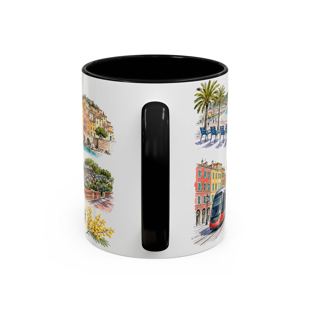 Nice Illustrated Travel Mug | City Souvenir Accent Coffee Mug | 11oz 15oz Ceramic Cup