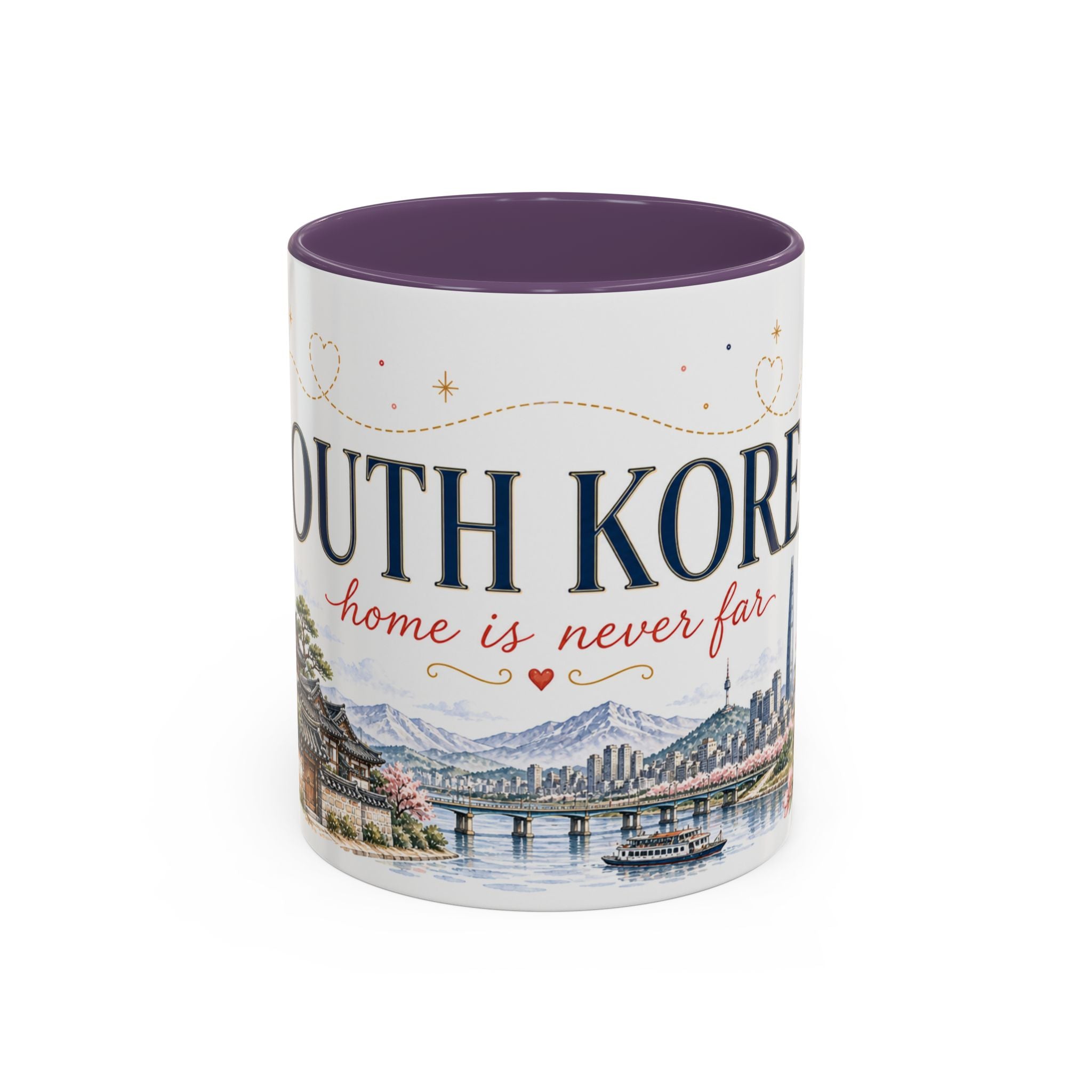 South Korea Home Country Mug | Moving Away Gift | Long Distance Friendship | 11 oz 15 oz Accent Mug