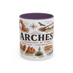 Arches Coffee Mug | National Park Hiking Utah Gift | Accent Color Ceramic 11oz 15oz