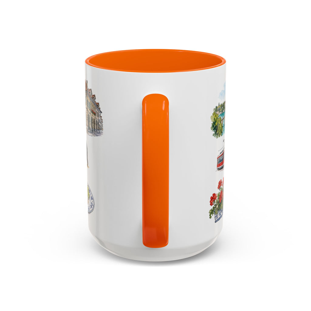 Bern Illustrated Travel Mug | City Souvenir Accent Coffee Mug | 11oz 15oz Ceramic Cup