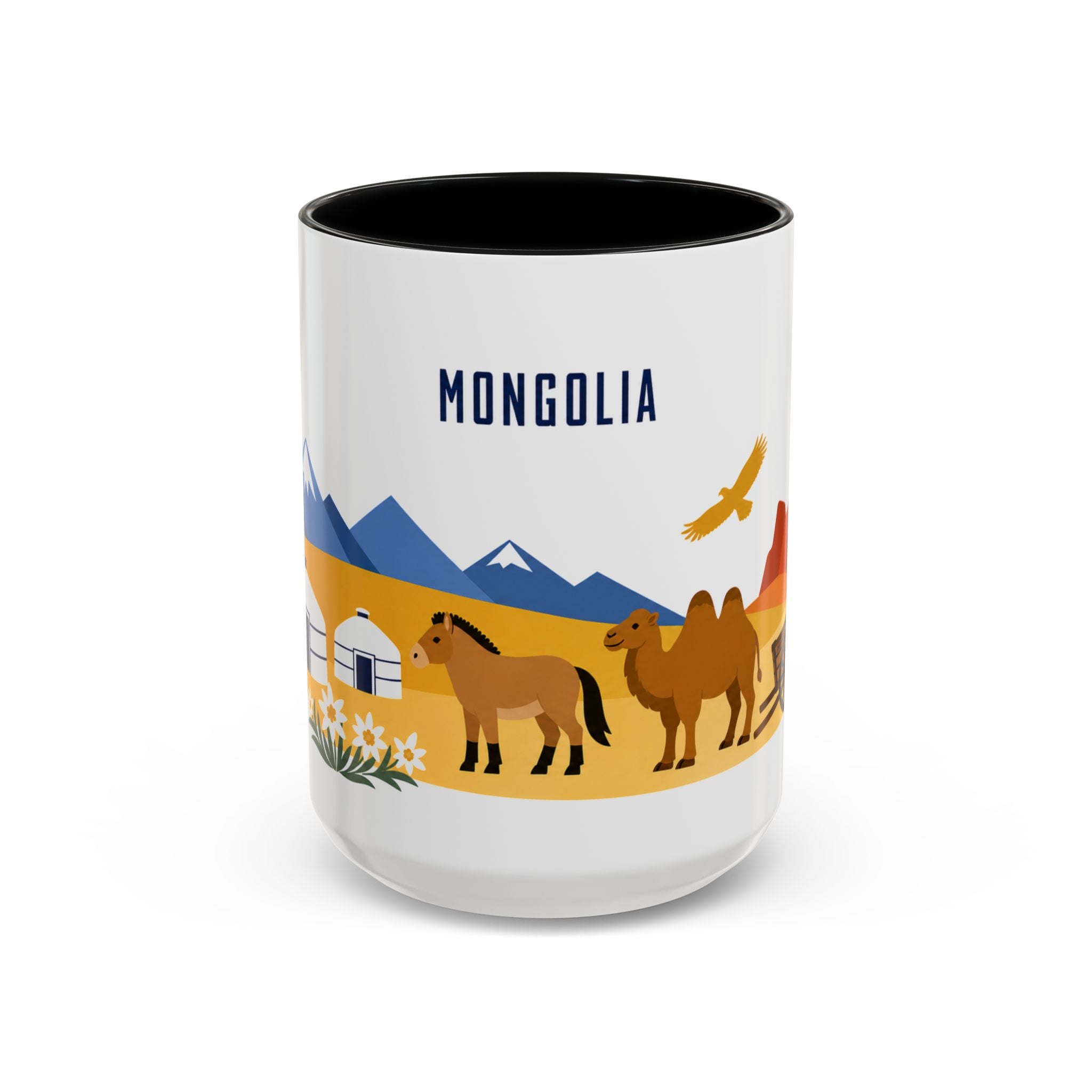 Mongolia Coffee Mug | Travel Souvenir Accent Mug | Country Gift Ceramic Cup 11oz 15oz