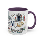 Shanghai Coffee Mug | China Souvenir Travel Gift | Accent Color Ceramic 11oz 15oz