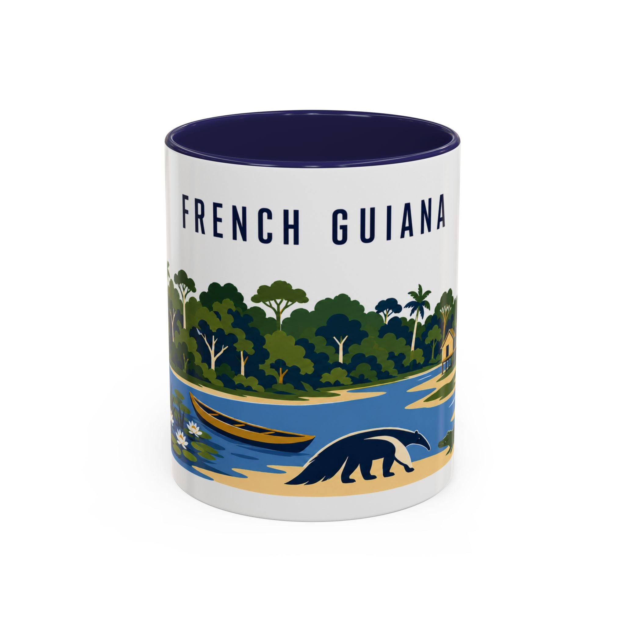 French Guiana Coffee Mug | Travel Souvenir Accent Mug | Country Gift Ceramic Cup 11oz 15oz