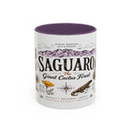 Saguaro National Park Coffee Mug | Arizona Desert Cactus Sunset Gift | Accent Color Ceramic 11oz 15oz