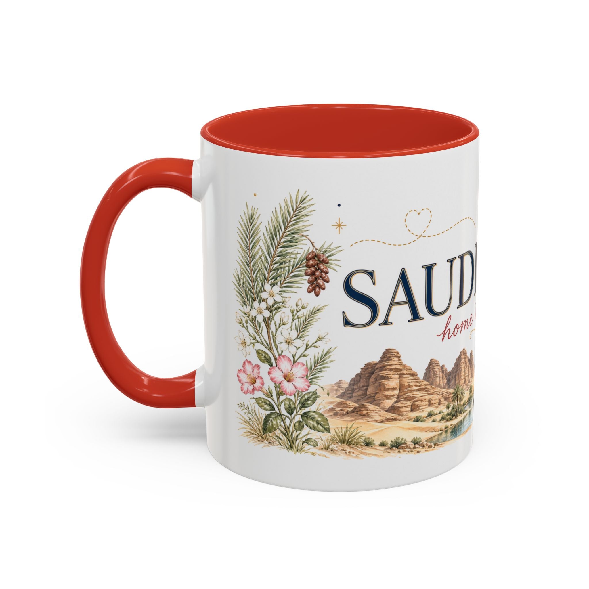 Saudi Arabia Home Country Mug | Moving Away Gift | Long Distance Friendship | 11 oz 15 oz Accent Mug