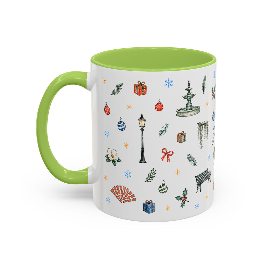 Savannah Christmas Mug | Watercolor City Souvenir, Travel Memories Cup