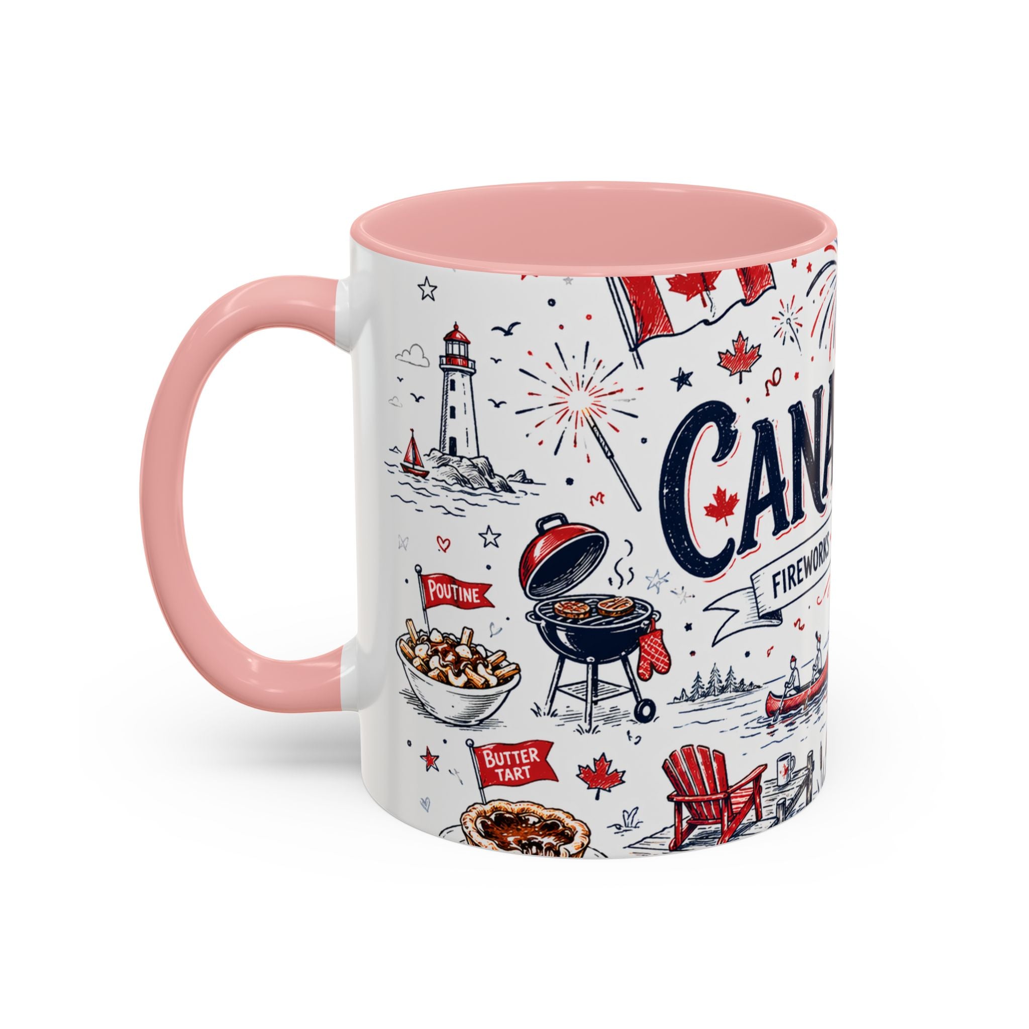 Canada Day Coffee Mug | Canadian Pride Gift | Accent Color Ceramic 11oz 15oz