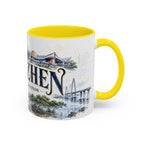 Shenzhen Coffee Mug | China Travel Souvenir | Vintage Illustrated City Gift | 11 oz 15 oz Accent Mug