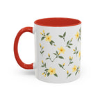 South Carolina Yellow Jessamine Mug, State Flower Floral Coffee Cup, 11oz Botanical Gift