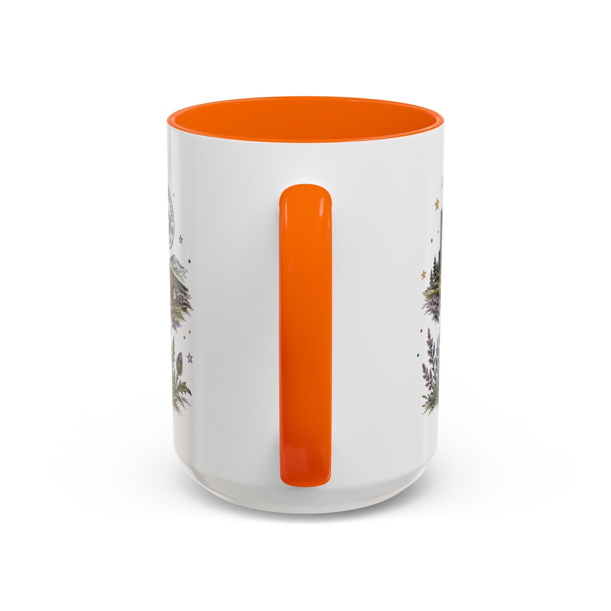 Scottish Highlands Coffee Mug | Travel Destination Souvenir Gift | Accent Color Ceramic 11oz 15oz