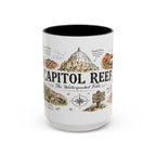 Capitol Reef National Park Coffee Mug | Utah Sandstone Canyon Hiking Gift | Accent Color Ceramic 11oz 15oz