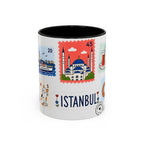 Istanbul Coffee Mug | Postage Stamp Collage Mug | Travel Souvenir Accent Cup 11oz 15oz