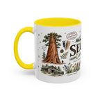 Sequoia Coffee Mug | National Park Hiking California Gift | Accent Color Ceramic 11oz 15oz