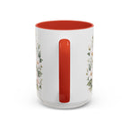Massachusetts State Map Mug | Coastal Scene, Botanical Accents (11oz, 15oz)