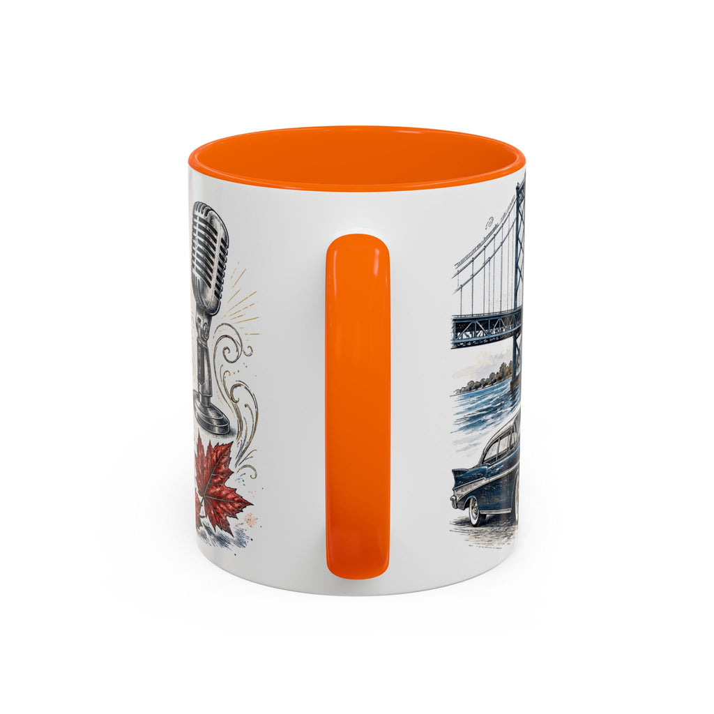 Detroit Coffee Mug | United States Travel Souvenir | Vintage Illustrated City Gift | 11 oz 15 oz Accent Mug