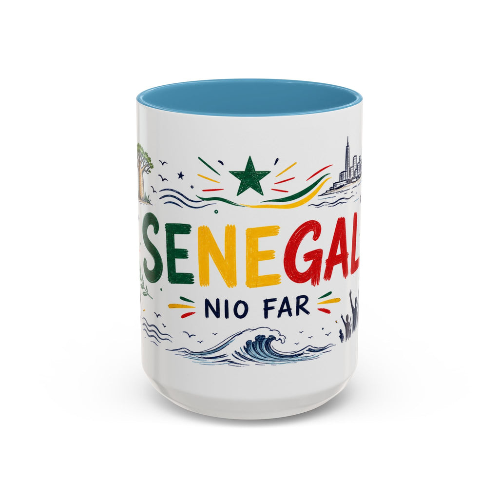 Senegal Soccer Coffee Mug | World Cup Fan Gift | Accent Color Ceramic 11oz 15oz Match Day Cup