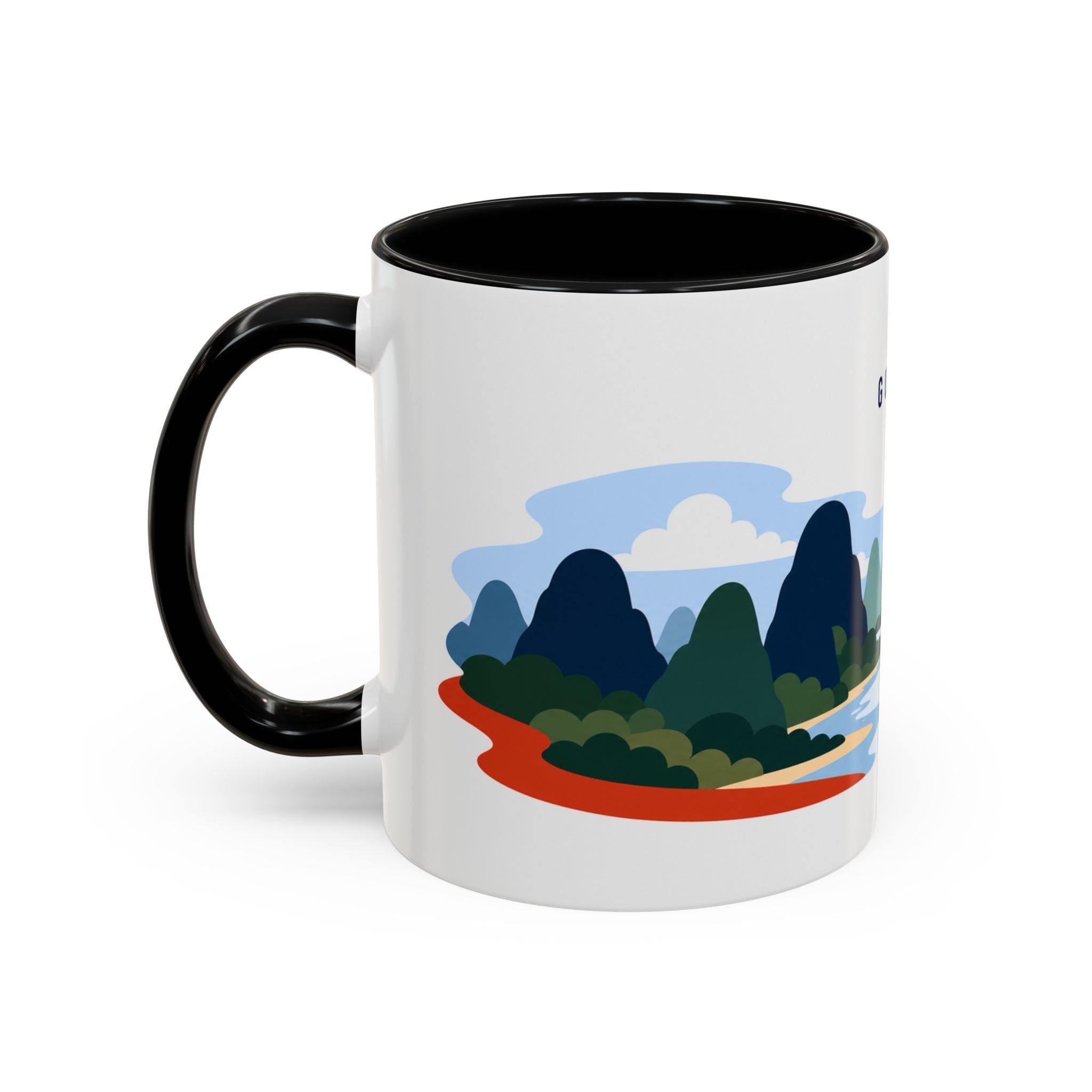 Guilin Coffee Mug | Travel Destination Souvenir Gift | Accent Color Ceramic 11oz 15oz
