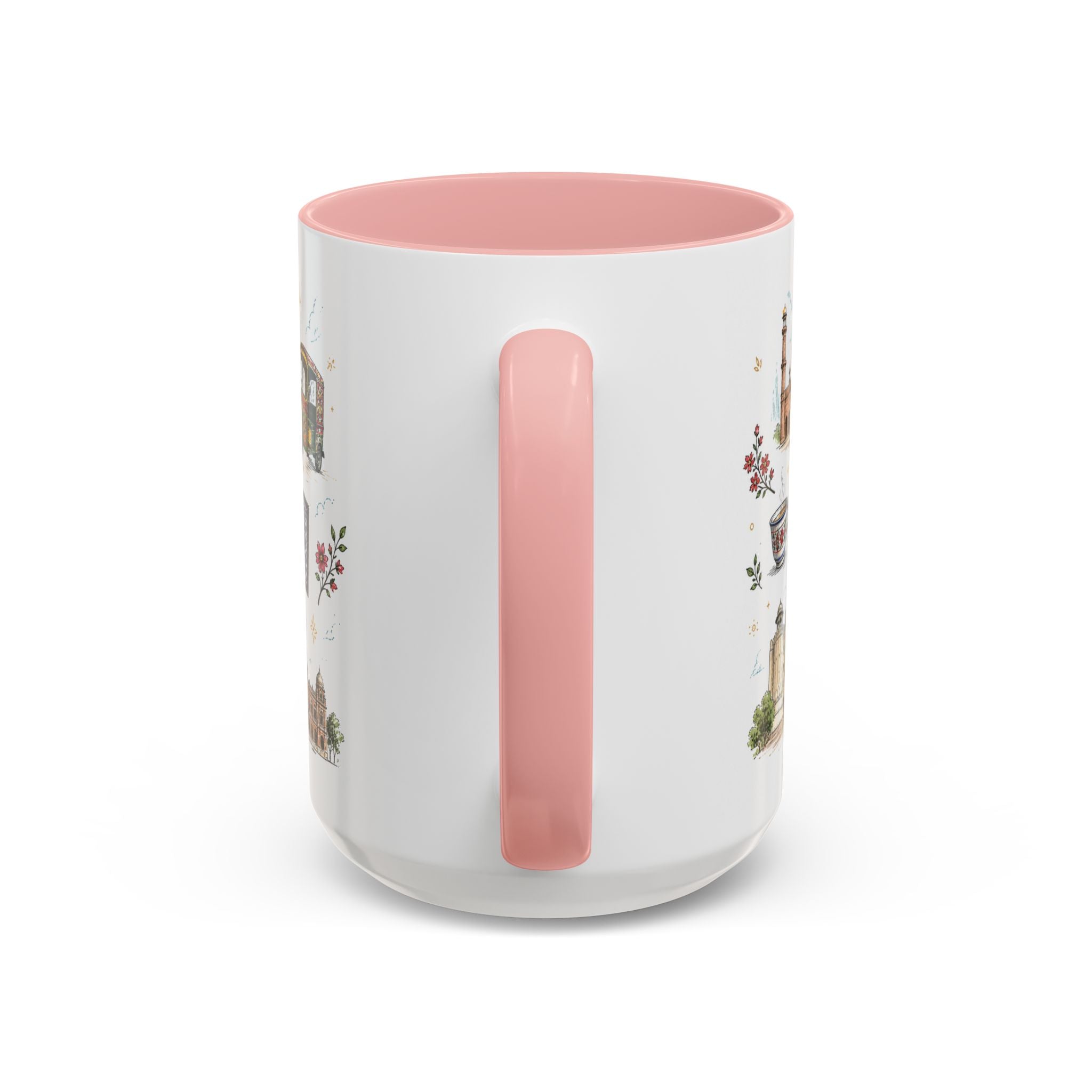 Lahore Coffee Mug | Pakistan Souvenir Travel Gift | Accent Color Ceramic 11oz 15oz