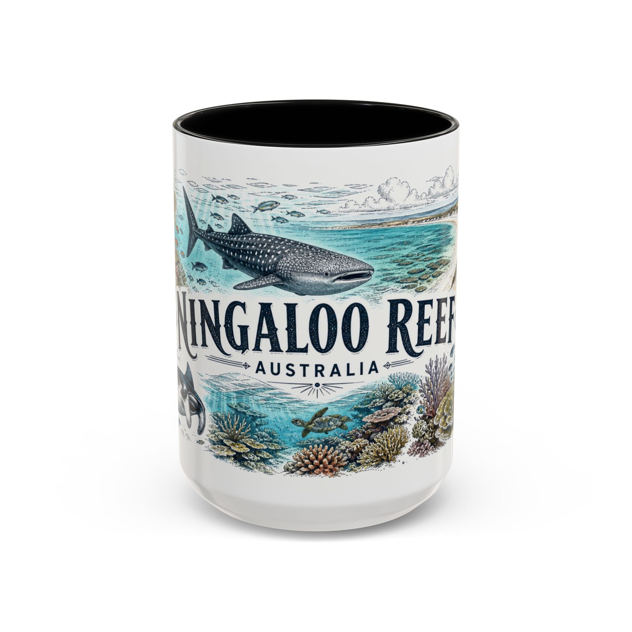 Ningaloo Reef Mug, Australia Travel Souvenir, Bucket List Gift, Accent Ceramic Coffee Mug 11oz 15oz
